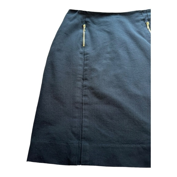 Cortefiel Basics Flat Front A-Line Skirt Midi High Rise Zipper Pockets - EUR 42 - Picture 3 of 11